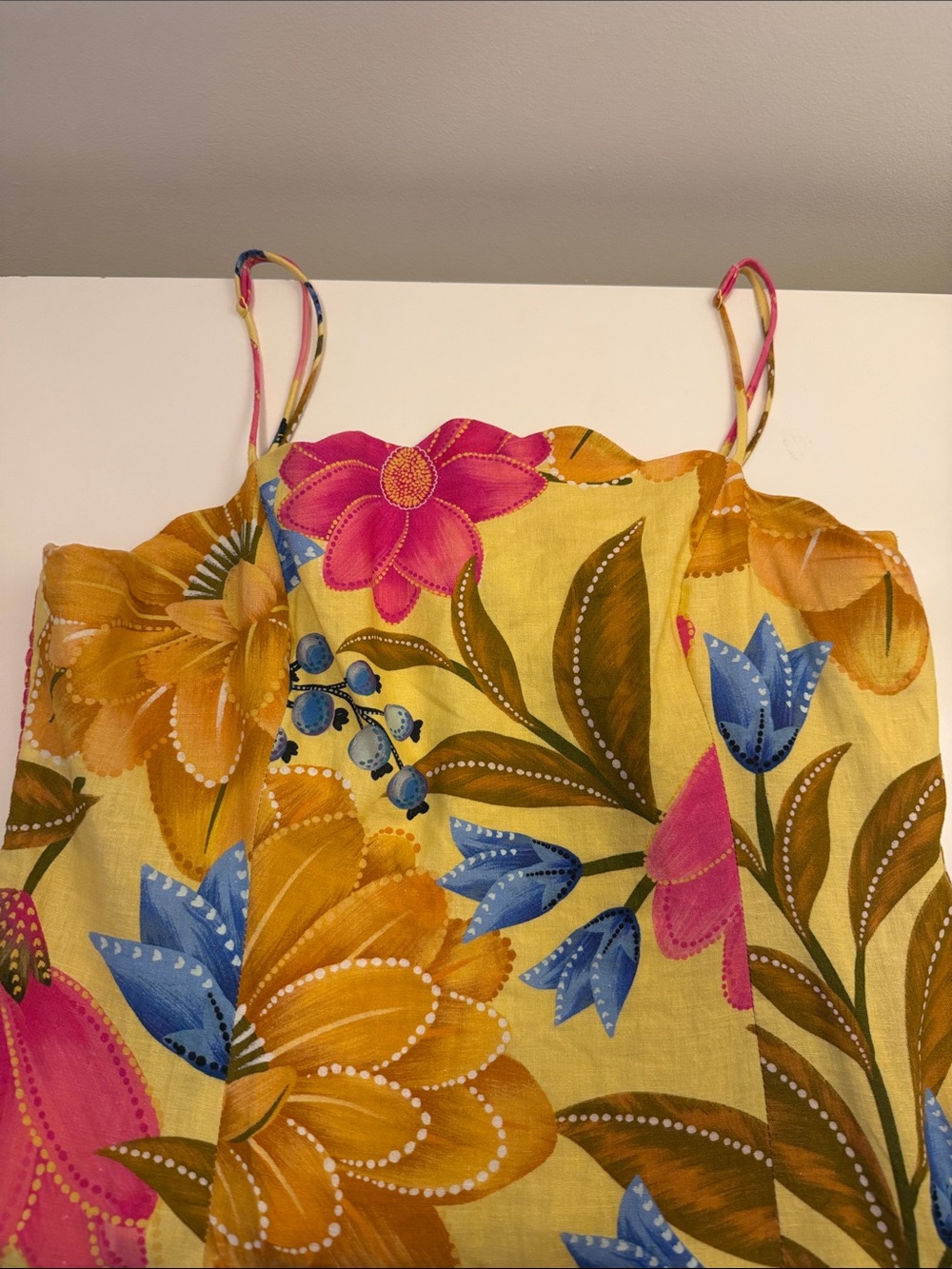 Farm Rio x Anthropologie Linen Blend Midi Dress L - Picture 5 of 6